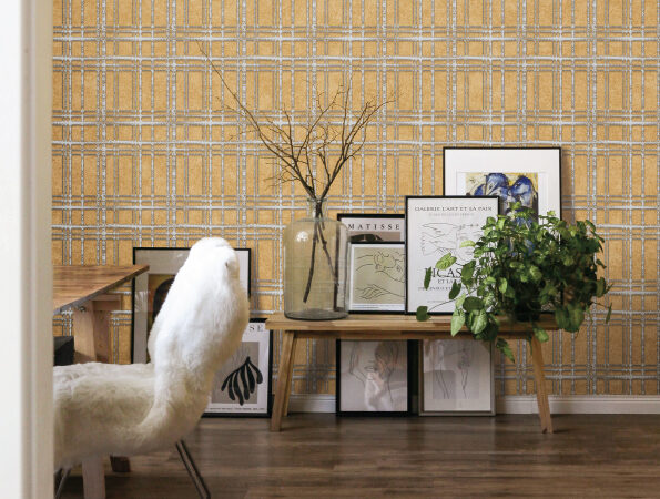 Industrial cement-style wallpaper in matte finish